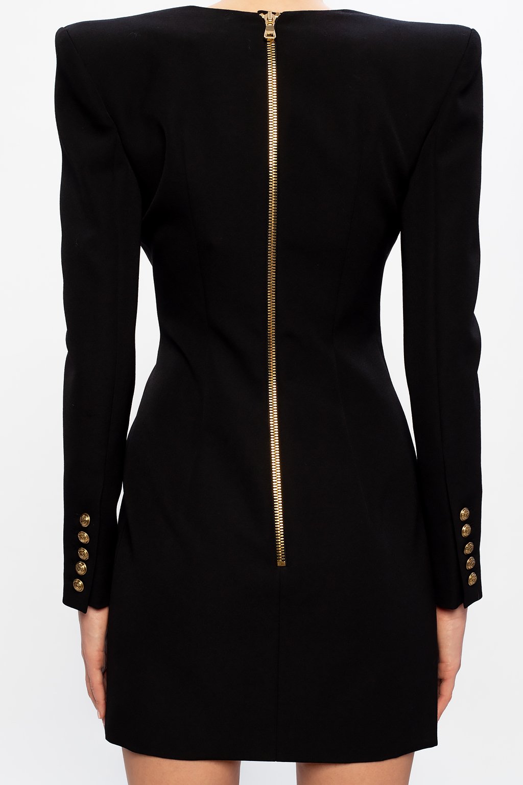 ワンピース BALMAIN Black Wool Mini Dress Balmain Ribbed wool mini black dress - Black | 113664818MC0100
